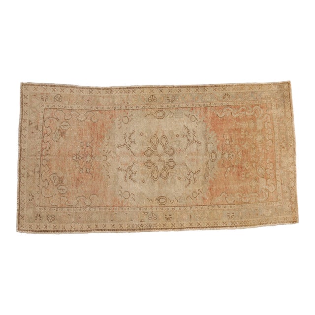 Vintage Distressed Oushak Rug - 2'11" x 5'4" For Sale