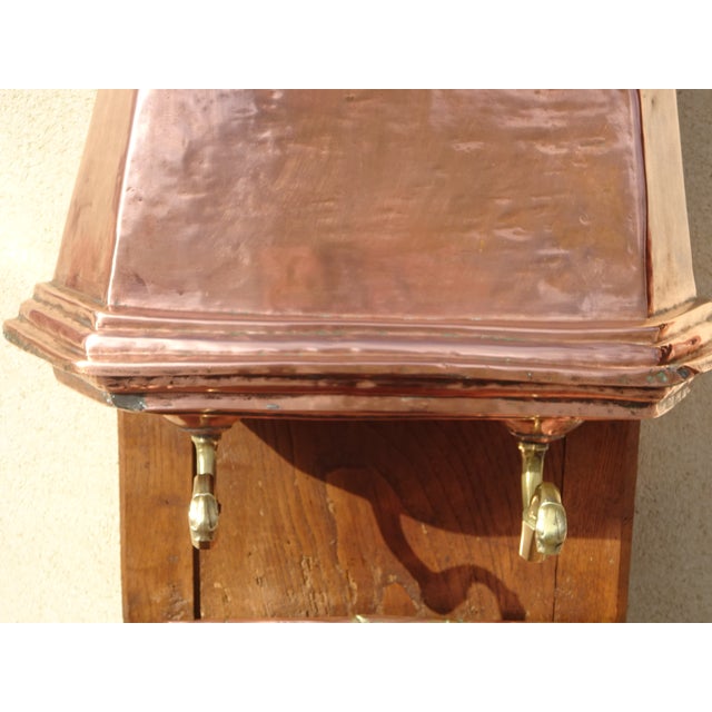 Antique Copper Fountain on Oak Base For Sale - Image 9 of 18
