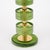 Metal Modern Venetian Glass and Brass Lamps With Green Drum Glass, Murano, Italy For Sale - Image 7 of 9