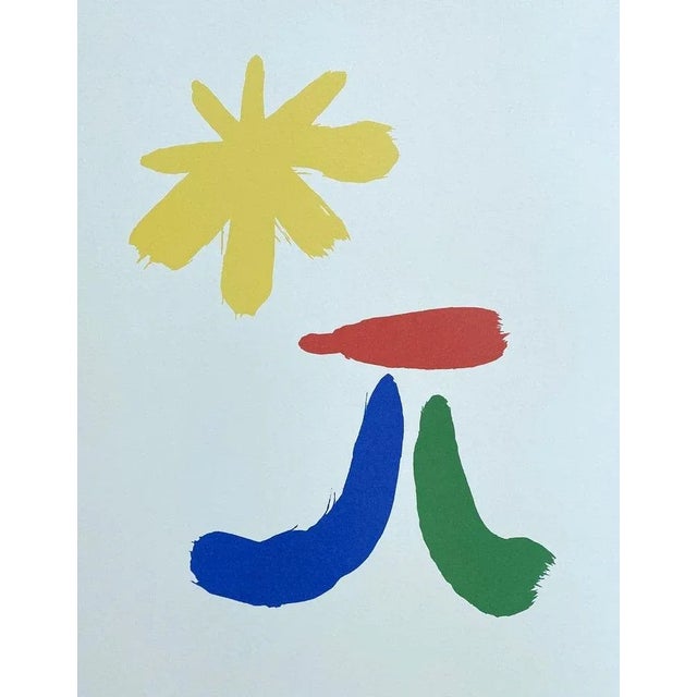 Joan Miro - Surrealist Color lithography composition signed in the plate on rivoli paper, 60 x 45 cm format subsequent...