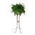 Vintage Gilded Cast Iron Fern/Plant Pedestal Stand Rope and Tassel Detail For Sale