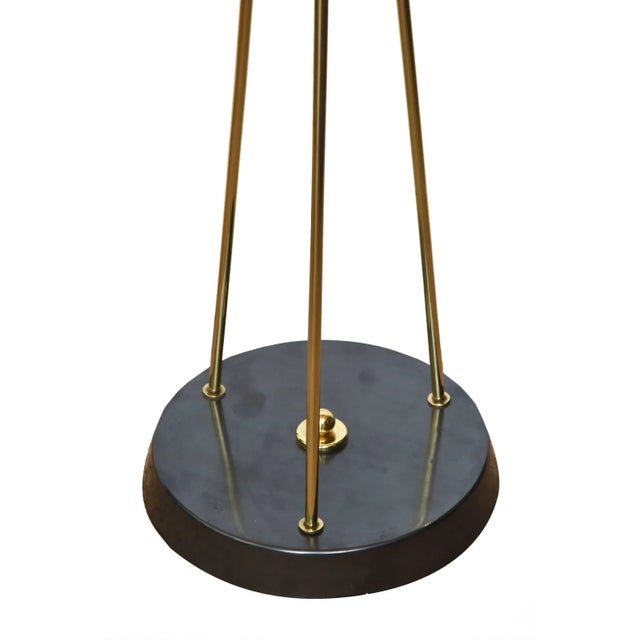 Tommi Parzinger Vintage Tommi Parzinger Style Brass and Gun Metal Floor Lamp Mid Century Modern Restored For Sale - Image 4 of 9