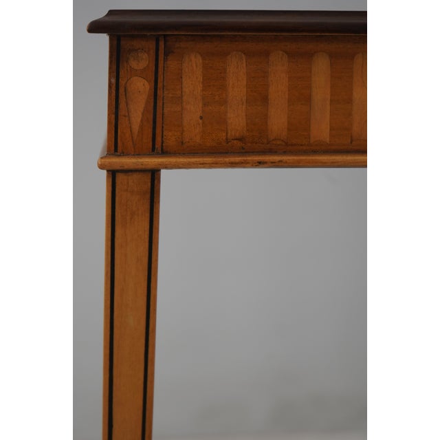 1990s Baker Adam Style Satinwood Inlaid Occasional Table For Sale - Image 5 of 12