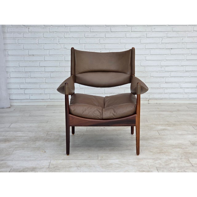 1970s Danish Modus Highback Armchair by Kristian Vedel for Søren Wiladsen, 1974 For Sale - Image 5 of 18