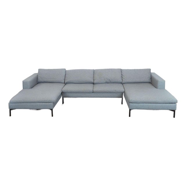 Blu Dot New Standard 3-Piece Upholstered Sectional For Sale