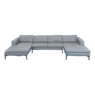 Blu Dot New Standard 3-Piece Upholstered Sectional With Modern Design For Sale