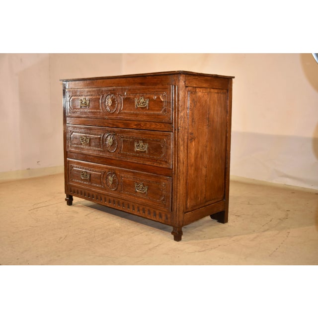 18th Century Late 18th Century Directoire Provençal Oak Commode For Sale - Image 5 of 15