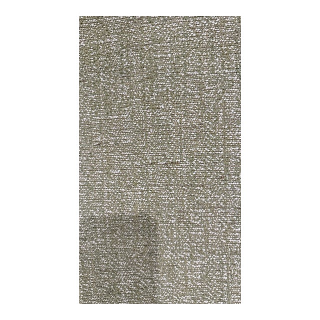 Designer-Style Reversible Linen-Cotton Upholstery Fabric, Light Olive & Beige – 2.22 Yards For Sale