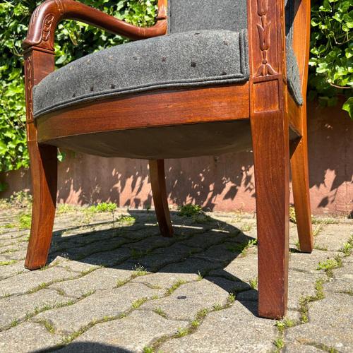 Empire Walnut Armchairs, Set of 2 For Sale - Image 6 of 10