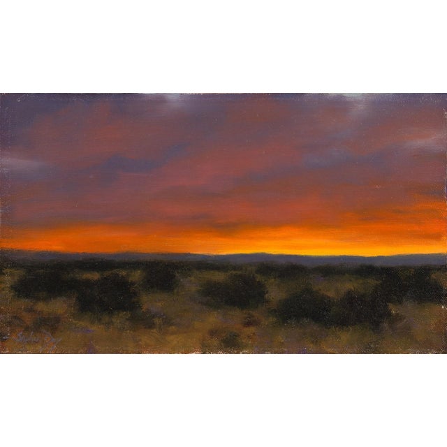 Colorful Evening by Stephen Day | Oil on canvas mounted to gator foam depicting a sunset landscape. For Sale