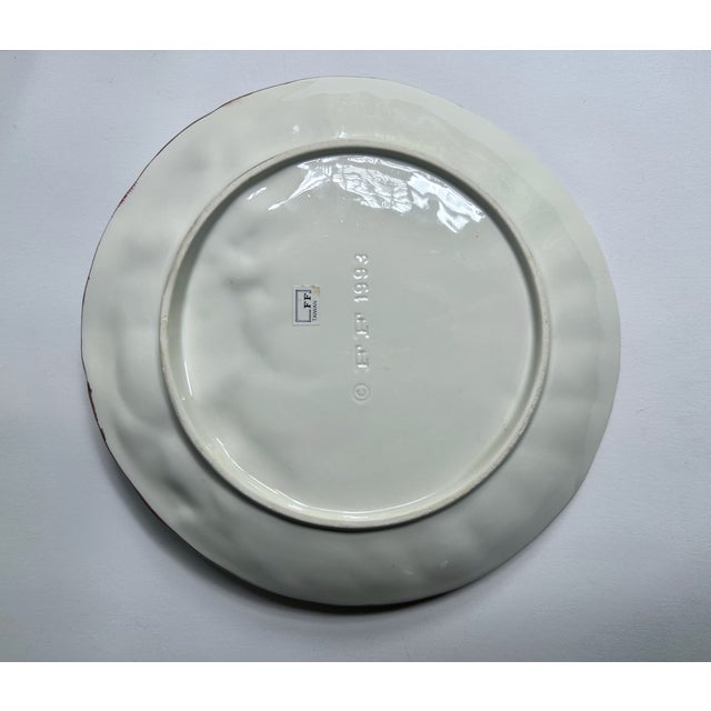 1993 Fitz & Floyd "Winter Fruit" Chickadee Porcelain Plate For Sale - Image 17 of 18