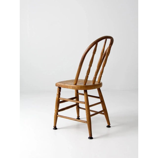 Antique Spindle Back Chair For Sale - Image 4 of 8