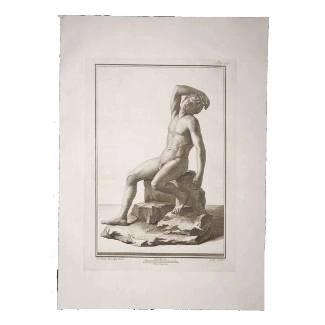 Carlo Nolli, Ancient Roman Statue, Original Etching, 18th Century For Sale
