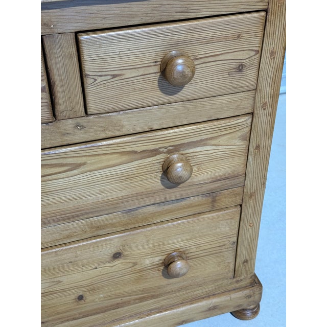 Antique Pine Two Over Two Drawers - Chest of Drawers With Lip From England For Sale - Image 9 of 18