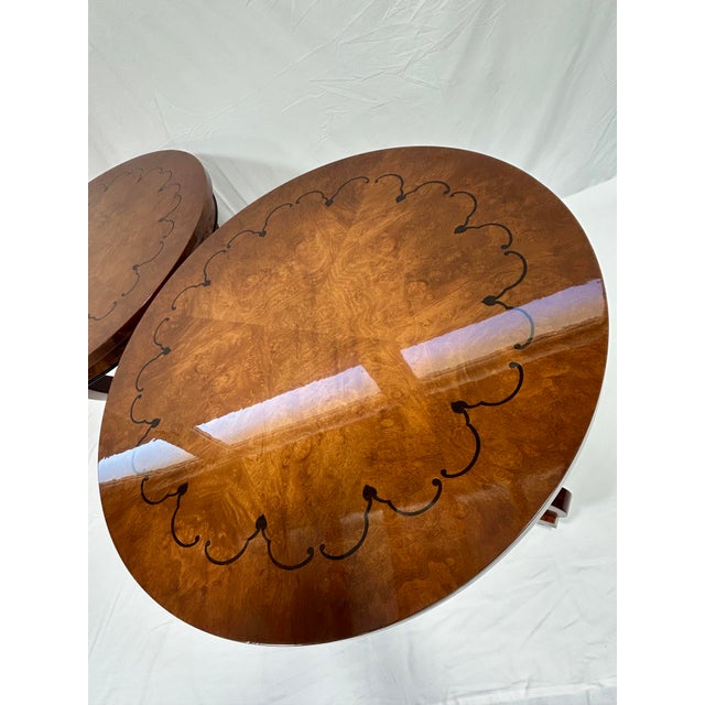 Brown Late 20th Century Italian Rho Mobili d'Epoca Biedermeier Style Side Table - A Pair For Sale - Image 8 of 12