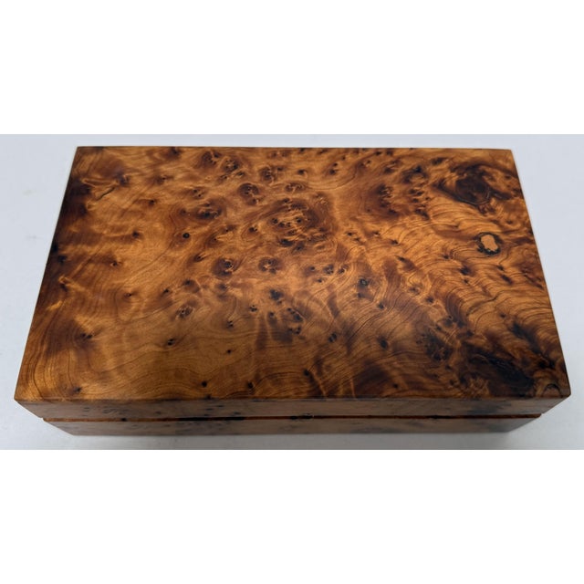 Wood Early 20th Century Vintage Moroccan Amboyna Burl Wood Box For Sale - Image 7 of 10