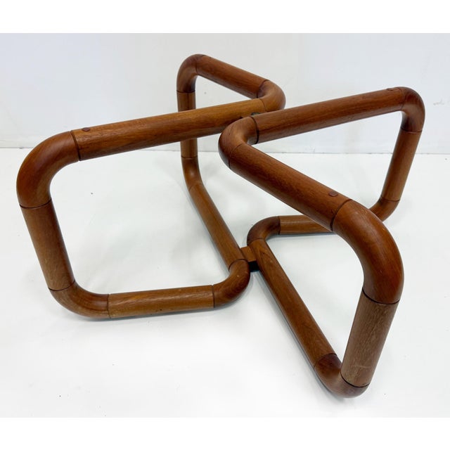 Uldum Møbelfabrik Danish Modern Biomorphic Teak Coffee Table, Uldum Møbelfabrik Smoked Glass Top For Sale - Image 4 of 8