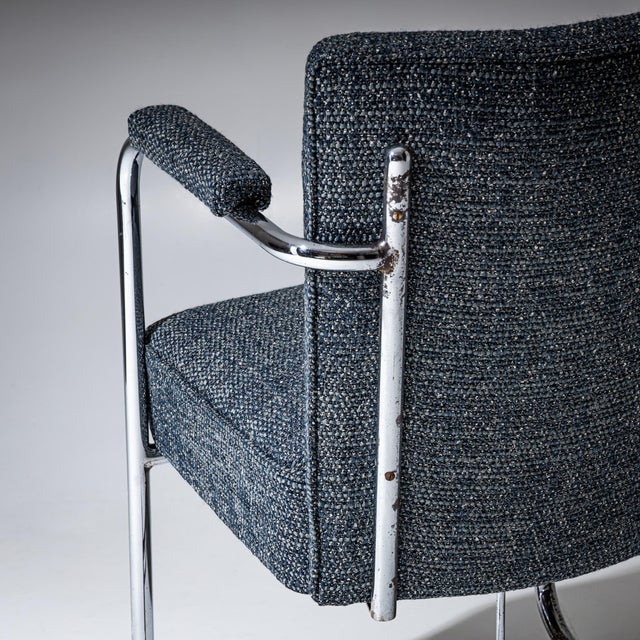 Silver Mid-Century Modern Lounge Chair, Italy, 1950s For Sale - Image 8 of 9