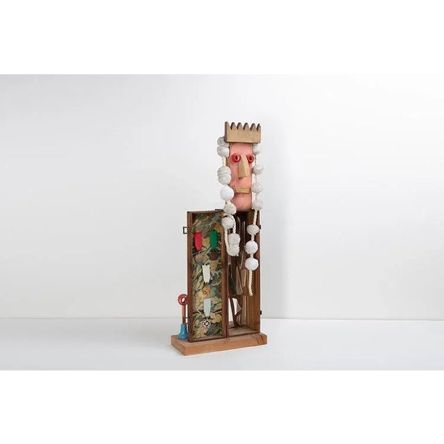 Black king from the series "The Chess" in wood, metal and trimmings. Production Baj - Mastrogiacomo Period 1988 Dimensions...