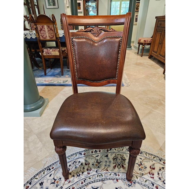 Chestnut Set of 6 Dining Chairs For Sale - Image 8 of 8
