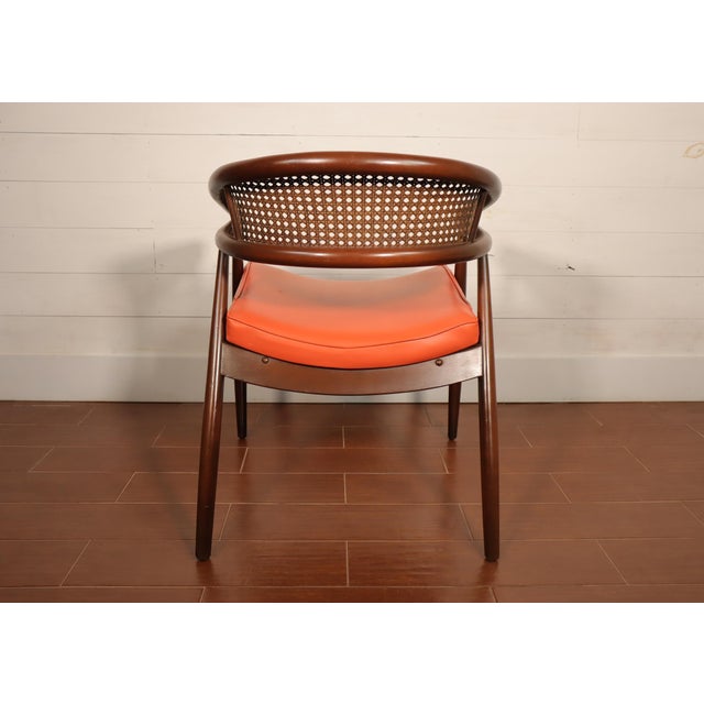 Vintage James Mont King Cole Style Bentwood Cane Arm Chair Mid Century Modern Retro 60's 70's Beech Wood For Sale - Image 11 of 11