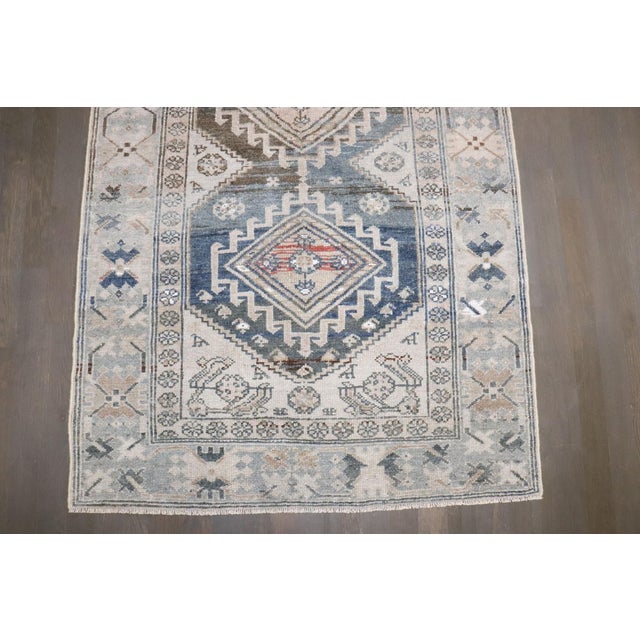 Persian Antique Persian Geometric Throw Rug - 3'1" x 5'4" For Sale - Image 3 of 6