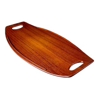 Vintage Jens Quistgaard Teak “Surfboard” Gondola Serving Tray for Dansk, Denmark For Sale