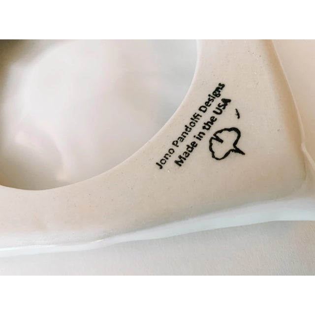 Ceramic Vintage Postmodern Ceramic Pillow Catchall by Jono Pandolfi Price for One Reduce for Multiples For Sale - Image 7 of 8