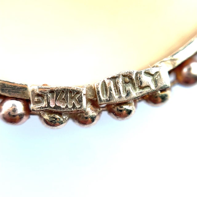 Vintage Signed Cameo Pendant & Brooch in 14k Yellow Gold For Sale In New York - Image 6 of 6