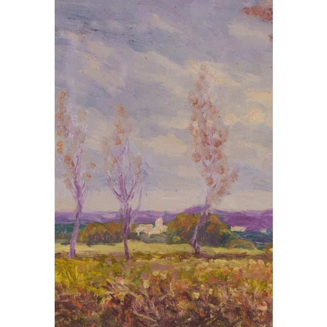 Impressionist Landscape, Mid-20th Century, Oil on Board For Sale - Image 4 of 8