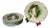 Antique French Asparagus Barbotine Plate from Salins, 1900s, Set of 4 For Sale