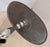 Polished Aluminum Oval Pedestal Side Table With Sculptural Tripod Base For Sale - Image 9 of 10