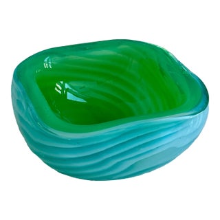 1950s Cenedese Murano Italian Art Glass Bowl Mid Century Modern For Sale