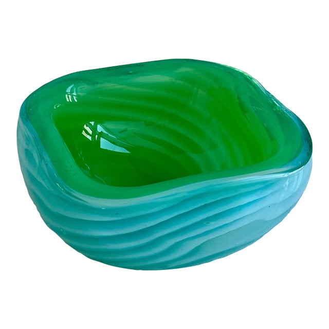 1950s Cenedese Murano Italian Art Glass Bowl Mid Century Modern For Sale