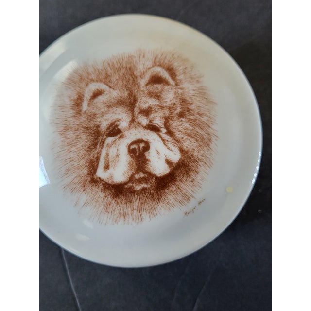 Mid-Century Modern Early 1900s Monique Akar Dogonit Akita Dog Trinket Box For Sale - Image 3 of 10