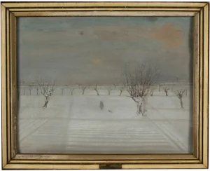 Demetrio Tabacco, Mid-Century Italian Landscape, 1947, Pastel