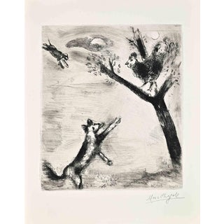 Marc Chagall, Le Coq et le Renard (The Cock and the Fox), 1952, Etching For Sale
