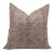 Decorative Thick Linen Cushion Cover 20x20 Inch Block Printed Home Accent- Saraswati For Sale