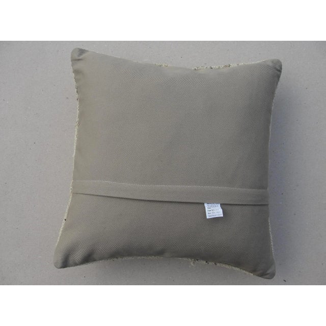 1970s White Kilim Rug Pillow Cover For Sale - Image 11 of 12