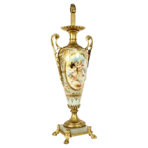 19th Century French Sevres Porcelain Ormolu Table Lamp