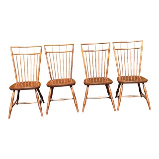 Nichols and Stone Birdcage Windsor Side Chairs - Set of 4 For Sale
