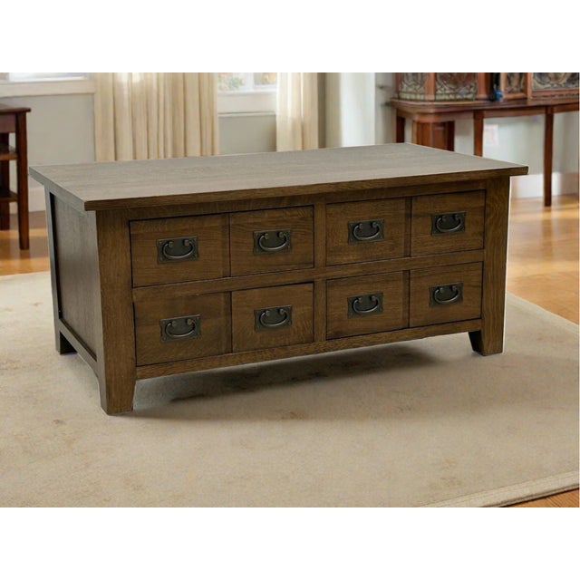 Mission 8 Drawer Coffee Table - Michaels Cherry For Sale In Chicago - Image 6 of 17