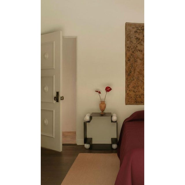 Yin Yang Side Table in Steel and Porcelain by Auste Ost For Sale - Image 15 of 17