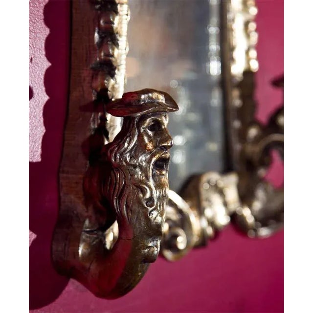 French Rococo Style Mirrored Sconces, Pair For Sale - Image 4 of 6