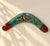 Folk Art Vintage Australian-Style Hand-Painted Wood Boomerang Lizard Wall Art For Sale - Image 3 of 5
