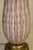 1960s Rare Xxlarge Massive Pink "Costolato" Barovier Toso Murano Italy Bubble Blown Art Glass Brass Table Lamp For Sale - Image 9 of 13