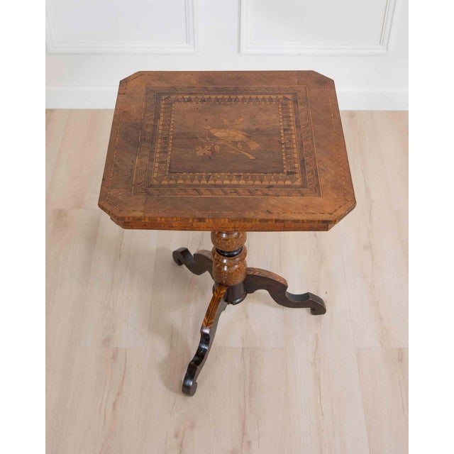 Traditional Italian 19th Century Rolo Inlaid Center Table For Sale - Image 3 of 10