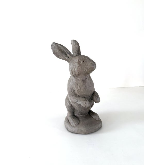 Vintage Cast Concrete Garden Rabbit For Sale - Image 4 of 13