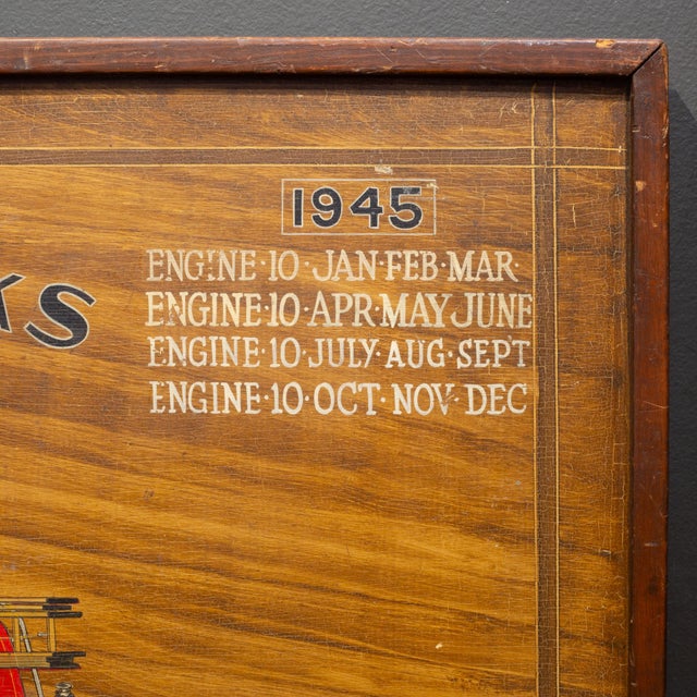 Vintage World War Ll Camp Shanks Fire Dept. Hand-Painted Equipment Award Sign, 1944-1947 For Sale In San Francisco - Image 6 of 10