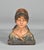 Antique French Bust of Young Girl in Plaster, 1910s For Sale - Image 15 of 16
